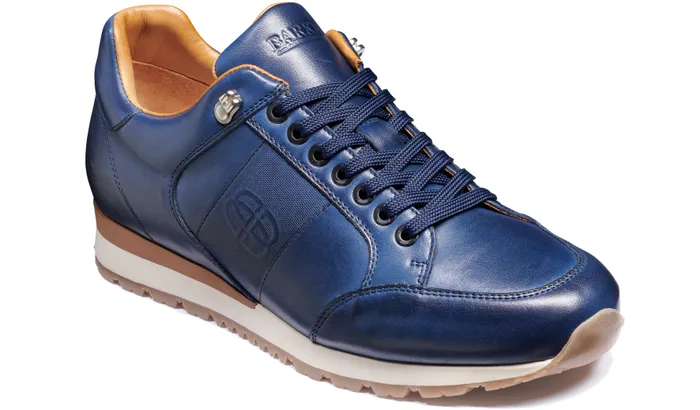 Seb 8211 Navy Calf Men Barker Shoes Mens Sneakers