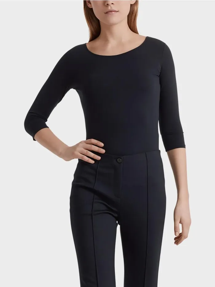 Shirts and Tops Damen Marc Cain Hauchzartes Longsleeve Midnight Blue