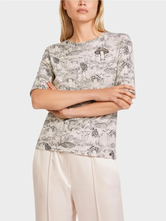 Shirts and Tops Damen Marc Cain TShirt Mit Alloverprint Soft Blossom