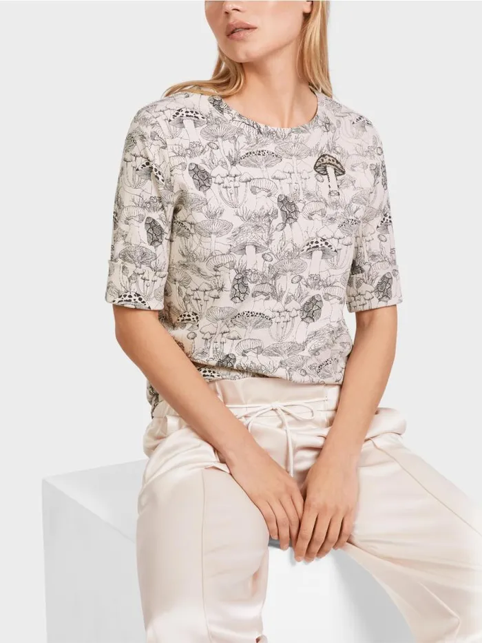 Shirts and Tops Damen Marc Cain TShirt Mit Alloverprint Soft Blossom