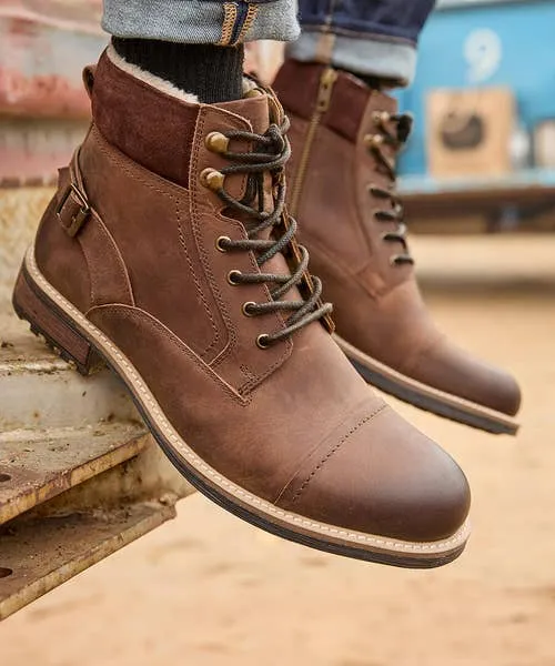 Shoes Boots and Trainers Apparel Joebrowns Aviator Borg Lined Oiled Boots Dark Brown Shoes Boots and Trainers Apparel Joebrowns Aviator Borg Lined Oiled Boots Dark Brown