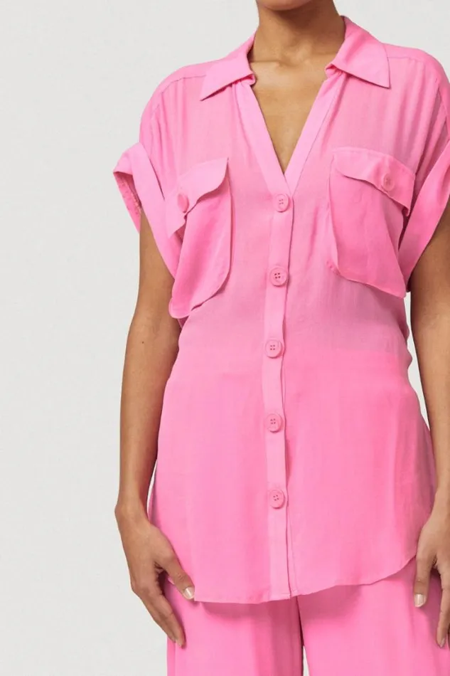Shop SUBOO Matching Sets Tanya Sleevless Shirt 8211 Rose