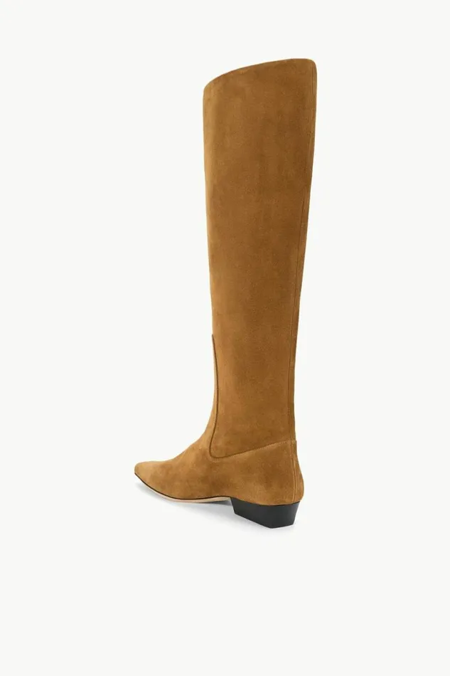 STAUD Boots WALLY FLAT BOOT Tan Suede 8211 Women STAUD Boots WALLY FLAT BOOT Tan Suede 8211 Women