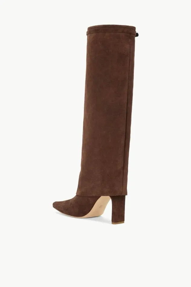 STAUD Boots WALLY FOLDOVER HIGH HEEL BOOT Mahogany Suede 8211 Women STAUD Boots WALLY FOLDOVER HIGH HEEL BOOT Mahogany Suede 8211 Women