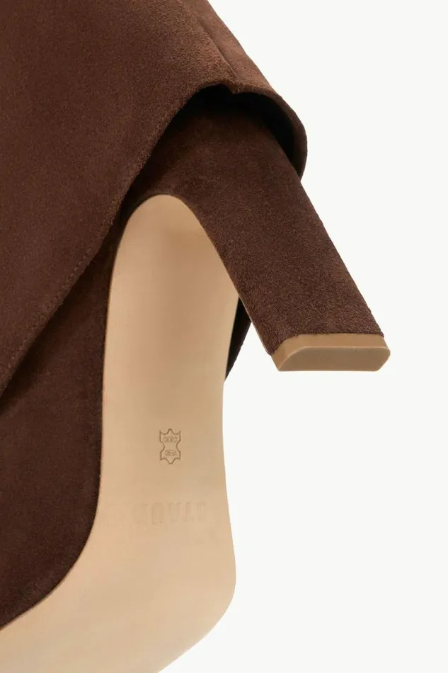 STAUD Boots WALLY FOLDOVER HIGH HEEL BOOT Mahogany Suede 8211 Women STAUD Boots WALLY FOLDOVER HIGH HEEL BOOT Mahogany Suede 8211 Women