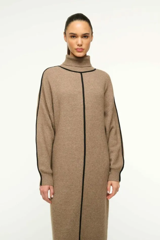 STAUD Dresses APRES DRESS Mushroom Black 8211 Women STAUD Dresses APRES DRESS Mushroom Black 8211 Women
