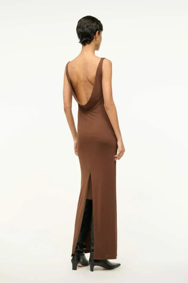 STAUD Dresses BUA DRESS Dark Oak 8211 Women STAUD Dresses BUA DRESS Dark Oak 8211 Women