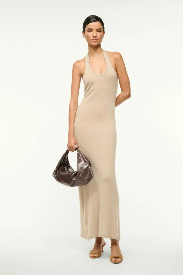 STAUD Dresses CANELA CASHMERE DRESS Stone 8211 Women