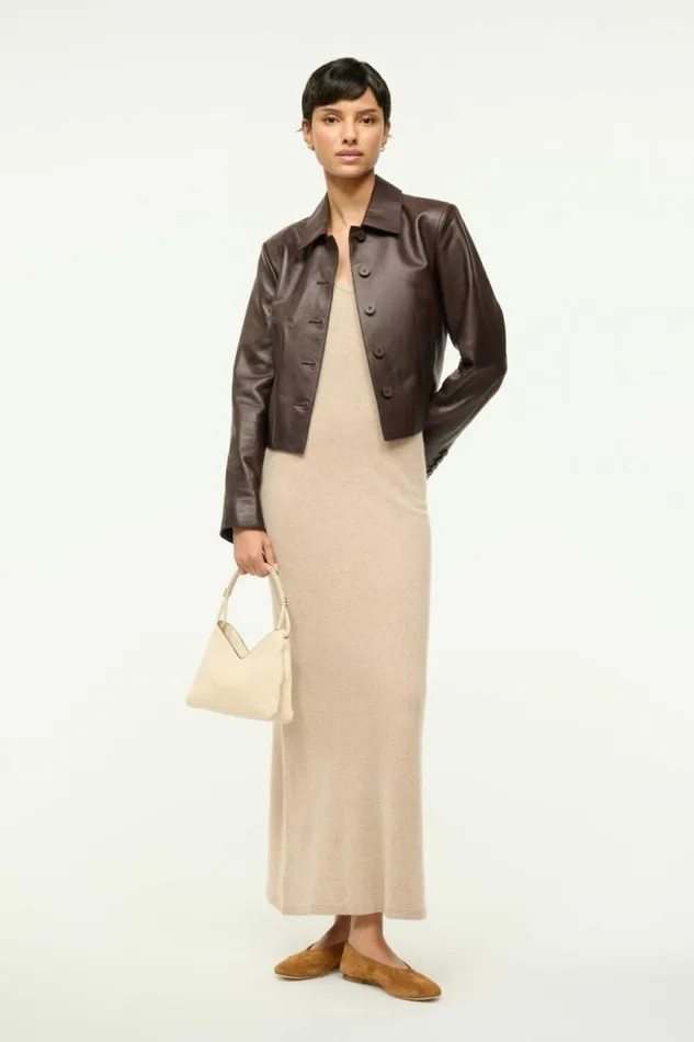 STAUD Dresses CANELA CASHMERE DRESS Stone 8211 Women