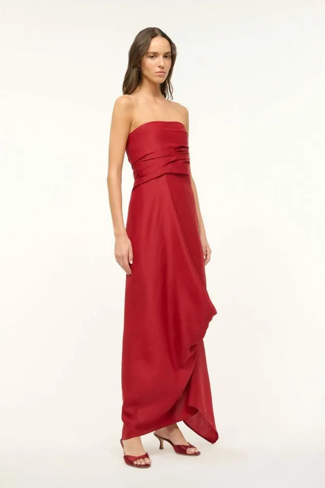 STAUD Dresses CARAVAGGIO DRESS Rouge 8211 Women