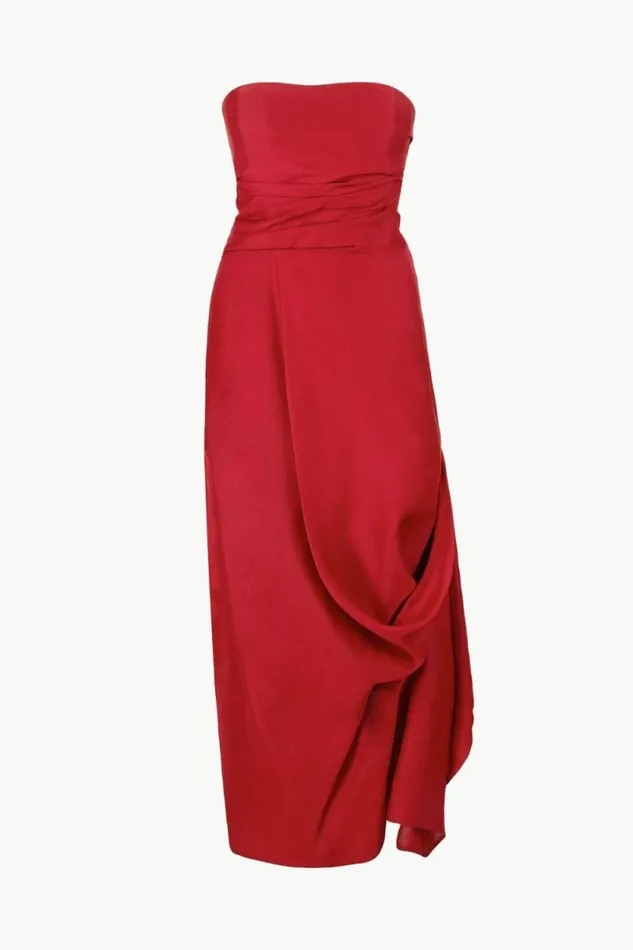 STAUD Dresses CARAVAGGIO DRESS Rouge 8211 Women