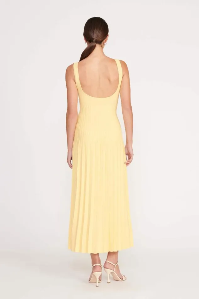 STAUD Dresses ELLISON DRESS Lemon Drop 8211 Women STAUD Dresses ELLISON DRESS Lemon Drop 8211 Women