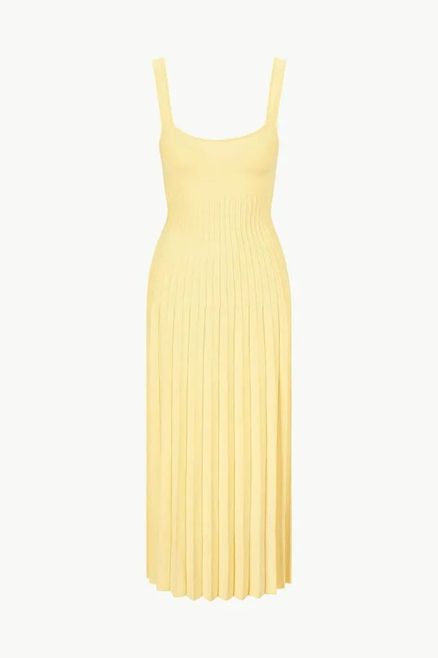 STAUD Dresses ELLISON DRESS Lemon Drop 8211 Women STAUD Dresses ELLISON DRESS Lemon Drop 8211 Women