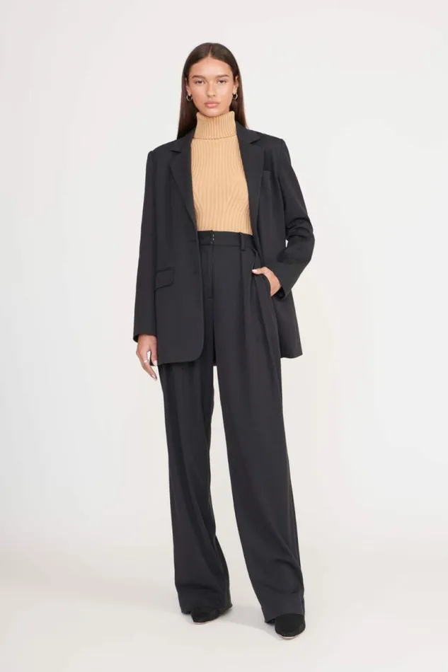 STAUD Pants and Shorts LUISA PANT Black Suiting 8211 Women STAUD Pants and Shorts LUISA PANT Black Suiting 8211 Women