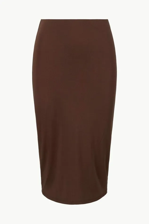 STAUD Skirts CHANA SKIRT Dark Oak 8211 Women STAUD Skirts CHANA SKIRT Dark Oak 8211 Women