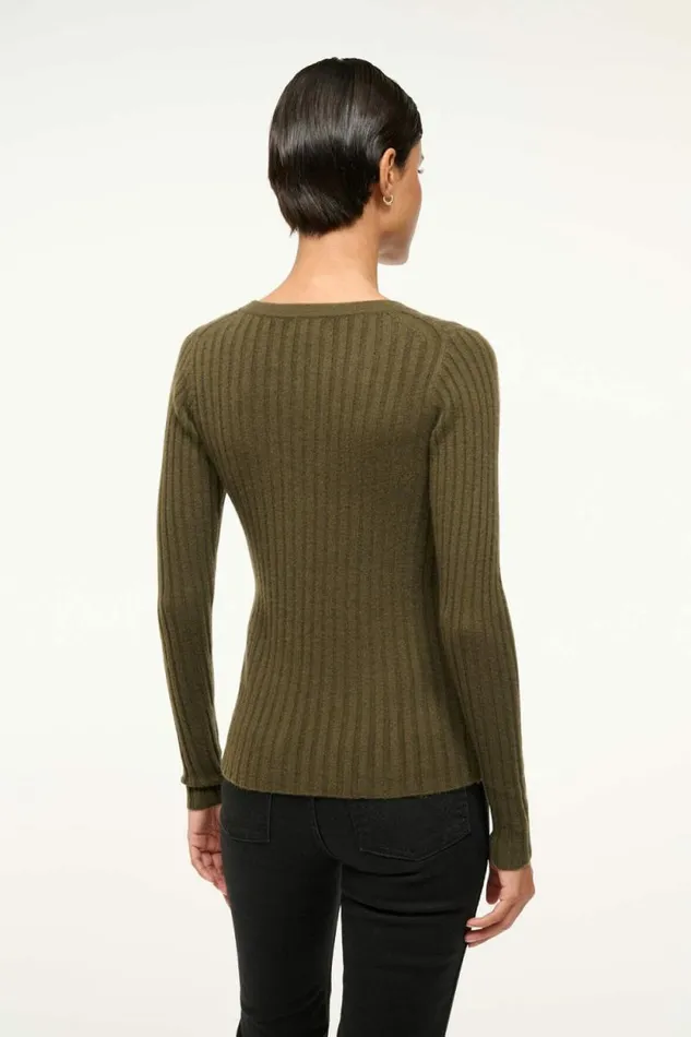 STAUD Sweaters CARGO CASHMERE SWEATER Dark Olive 8211 Women STAUD Sweaters CARGO CASHMERE SWEATER Dark Olive 8211 Women