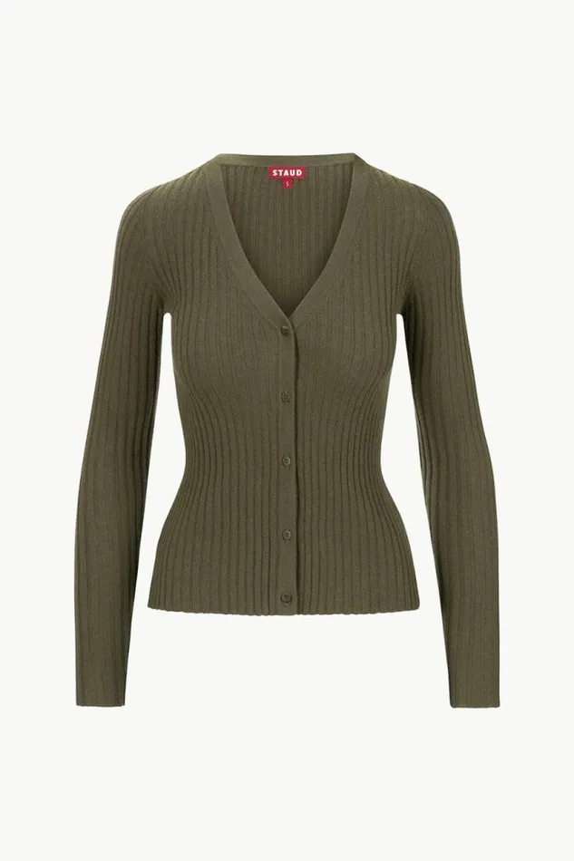 STAUD Sweaters CARGO CASHMERE SWEATER Dark Olive 8211 Women STAUD Sweaters CARGO CASHMERE SWEATER Dark Olive 8211 Women