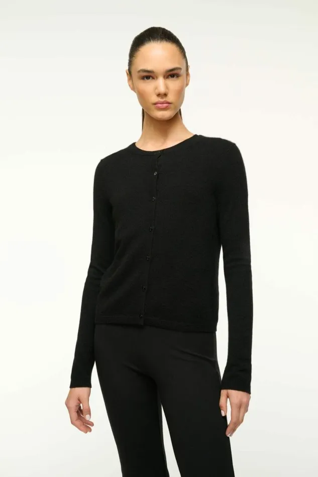 STAUD Sweaters MIDNIGHT CASHMERE CARDIGAN Black 8211 Women STAUD Sweaters MIDNIGHT CASHMERE CARDIGAN Black 8211 Women