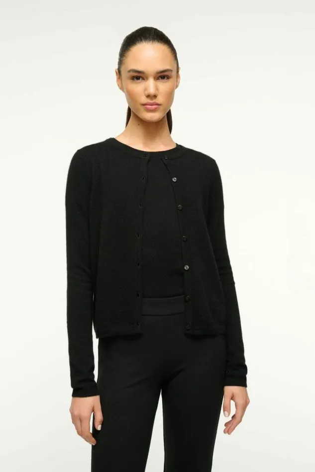 STAUD Sweaters MIDNIGHT CASHMERE CARDIGAN Black 8211 Women STAUD Sweaters MIDNIGHT CASHMERE CARDIGAN Black 8211 Women