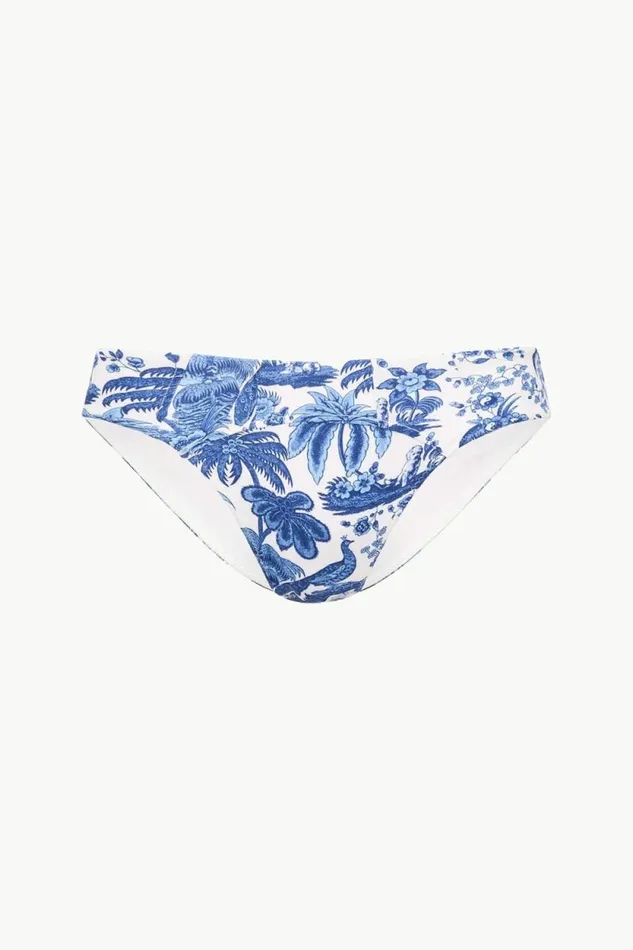 STAUD Swim CORSAGE BIKINI BOTTOM Blue Toile 8211 Women STAUD Swim CORSAGE BIKINI BOTTOM Blue Toile 8211 Women