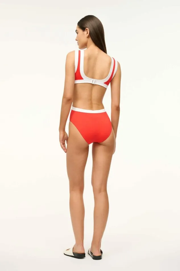 STAUD Swim DOLCE ONE PIECE Red White 8211 Women STAUD Swim DOLCE ONE PIECE Red White 8211 Women