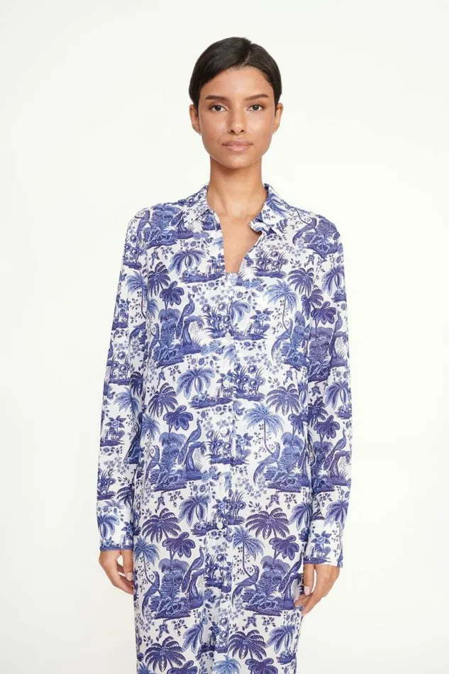 STAUD Swim VITA DRESS Blue Toile 8211 Women
