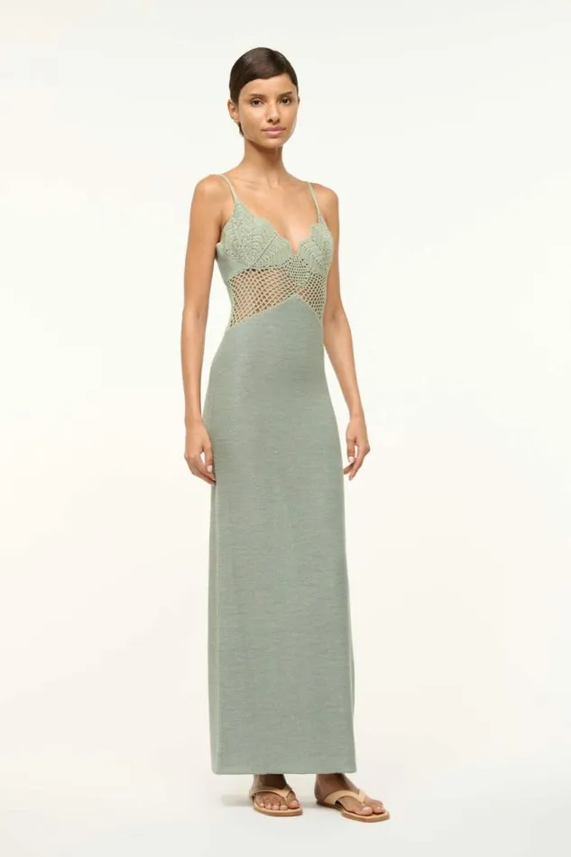 STAUD The Evening Edit TARA DRESS Jade 8211 Women STAUD The Evening Edit TARA DRESS Jade 8211 Women