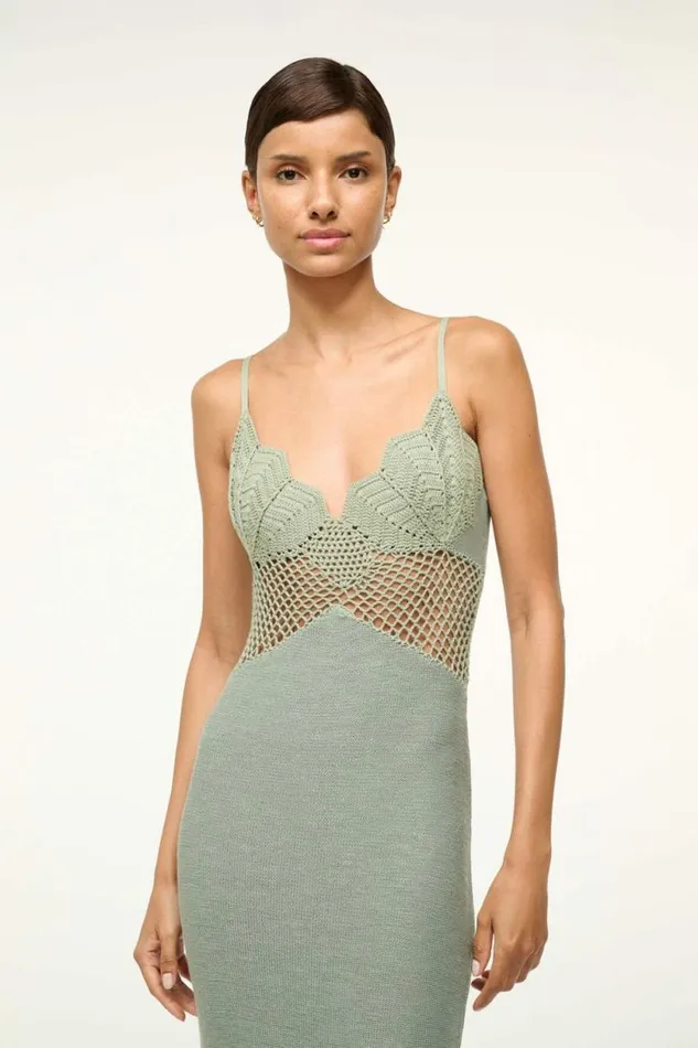 STAUD The Evening Edit TARA DRESS Jade 8211 Women STAUD The Evening Edit TARA DRESS Jade 8211 Women