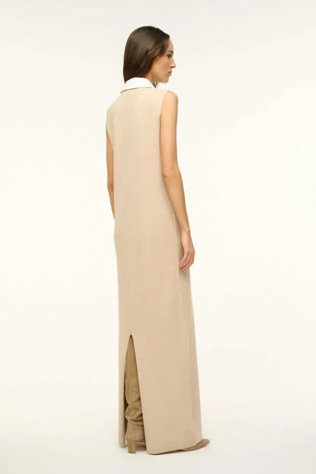STAUD The Knit Shop LESLIE DRESS Camel White 8211 Women STAUD The Knit Shop LESLIE DRESS Camel White 8211 Women