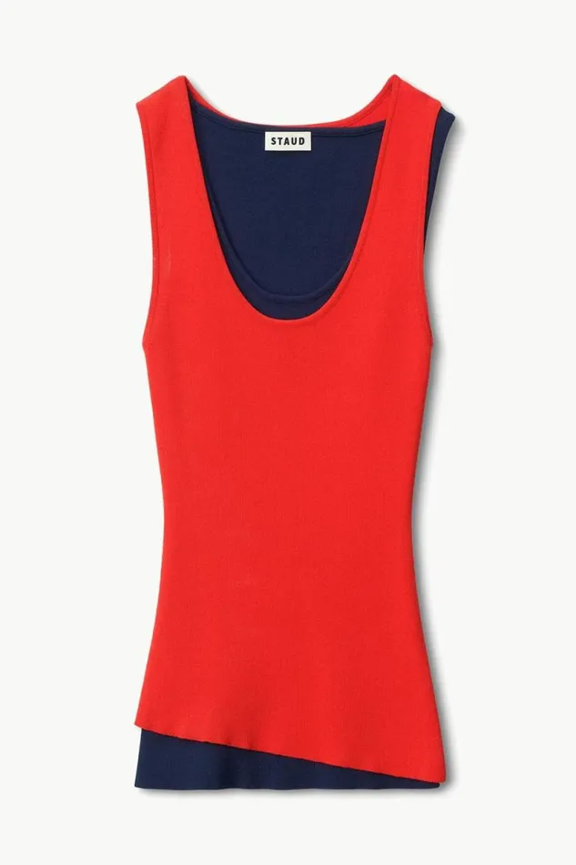 STAUD Tops HERMOSA TANK Cayenne Navy 8211 Women STAUD Tops HERMOSA TANK Cayenne Navy 8211 Women