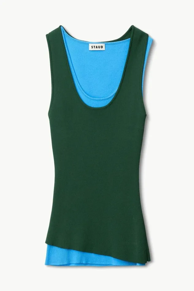 STAUD Tops HERMOSA TANK Jungle Sky 8211 Women STAUD Tops HERMOSA TANK Jungle Sky 8211 Women