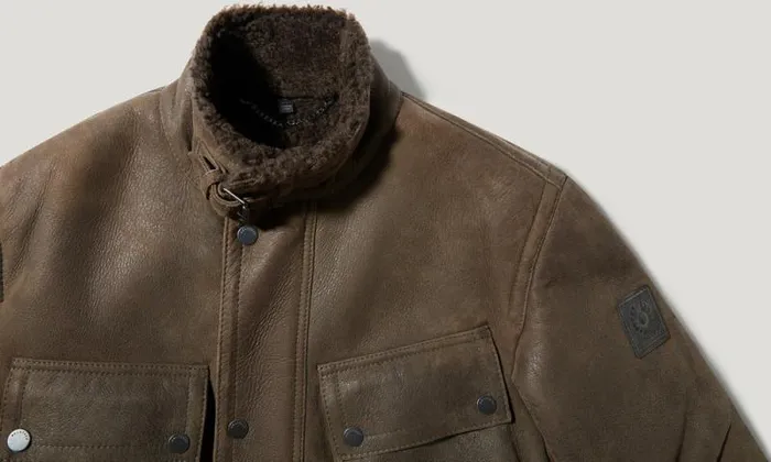 Suede and Shearling Jackets Men Belstaff Trialmaster Tribute Flagstone Suede and Shearling Jackets Men Belstaff Trialmaster Tribute Flagstone