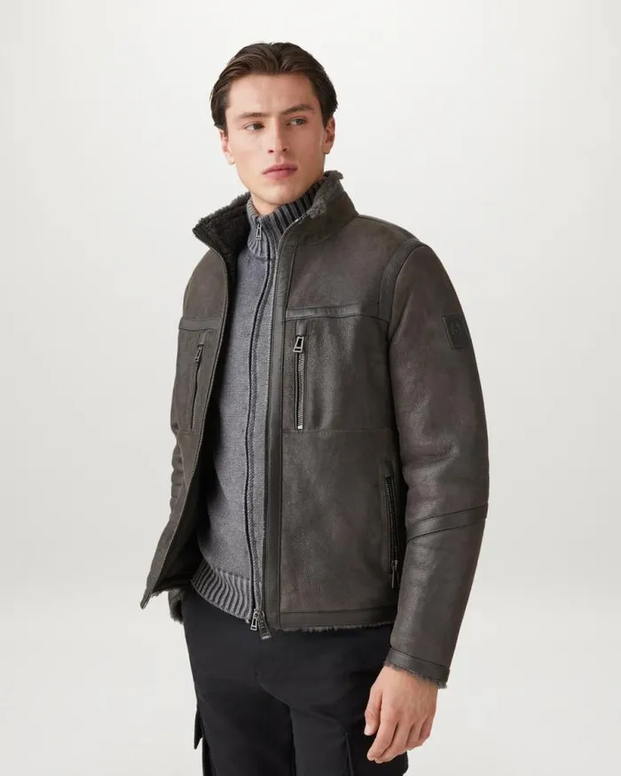 Suede and Shearling Jackets Men Belstaff Tundra Jacket Forge Grey Suede and Shearling Jackets Men Belstaff Tundra Jacket Forge Grey
