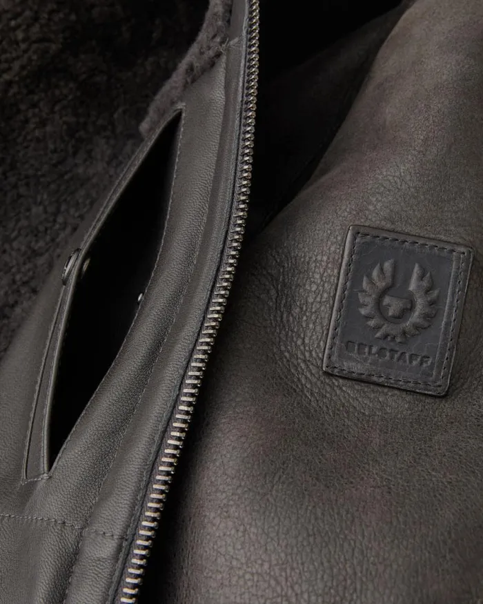 Suede and Shearling Jackets Men Belstaff Tundra Jacket Forge Grey Suede and Shearling Jackets Men Belstaff Tundra Jacket Forge Grey
