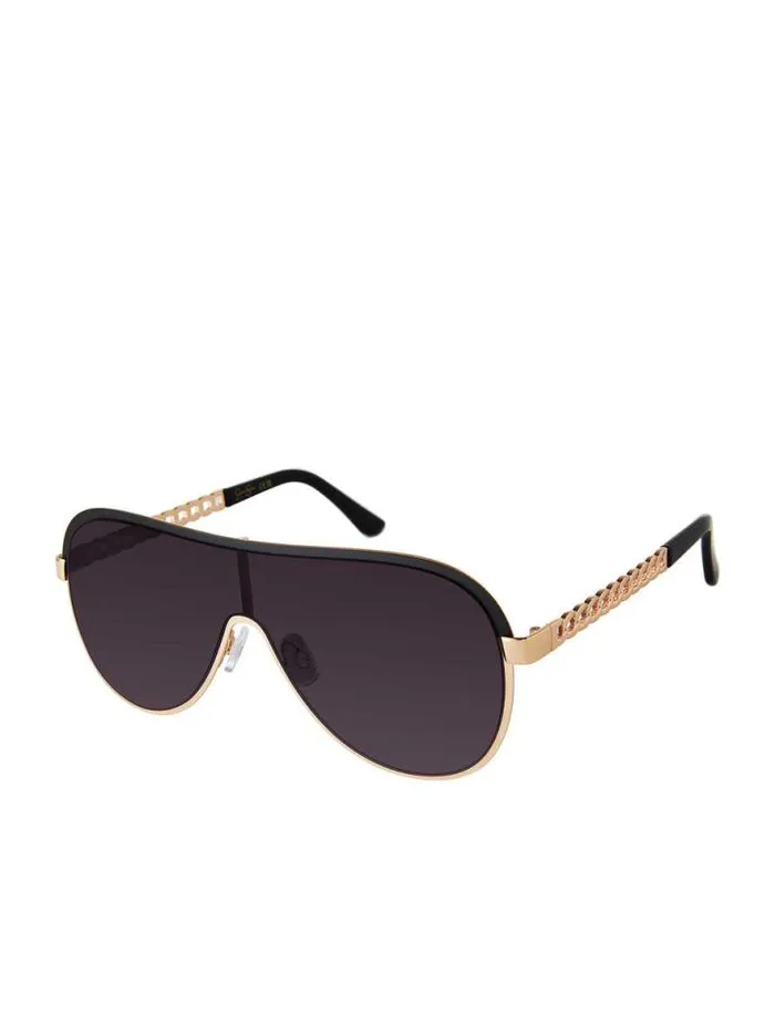 Sunglasses Accessories Jessica Simpson Metal Shield Aviator Pilot Sunglasses In Gold and Black Sunglasses Accessories Jessica Simpson Metal Shield Aviator Pilot Sunglasses In Gold and Black