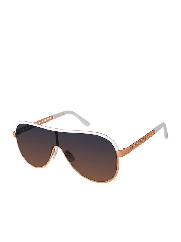 Sunglasses Accessories Jessica Simpson Metal Shield Aviator Pilot Sunglasses In Rose Gold and White Sunglasses Accessories Jessica Simpson Metal Shield Aviator Pilot Sunglasses In Rose Gold and White