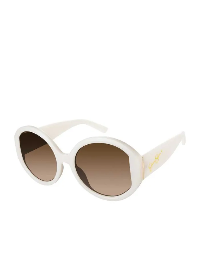 Sunglasses Accessories Jessica Simpson Oversized Round Sunglasses In Cream