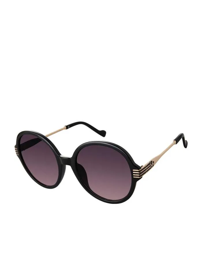 Sunglasses Accessories Jessica Simpson Round Metal Temple Sunglasses In Black