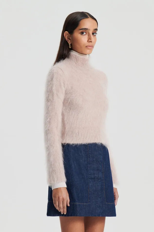 Sweaters BRUSHED MOHAIR SLIM SWEATER MINK Scanlan Theodore Women Sweaters BRUSHED MOHAIR SLIM SWEATER MINK Scanlan Theodore Women