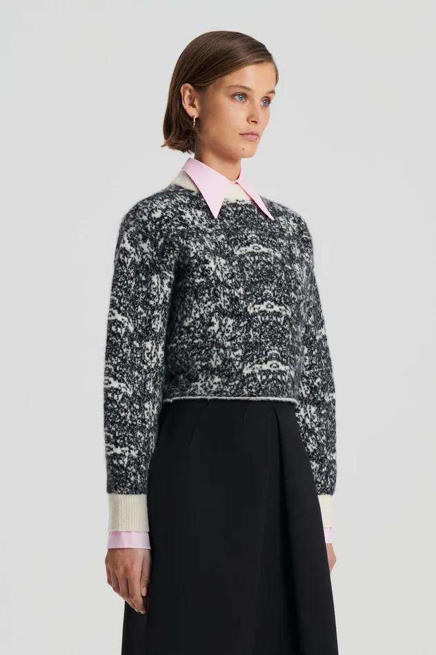 Sweaters OCELOT COCOON SWEATER BLACKCREAM 8211 Scanlan Theodore Women Sweaters OCELOT COCOON SWEATER BLACKCREAM 8211 Scanlan Theodore Women