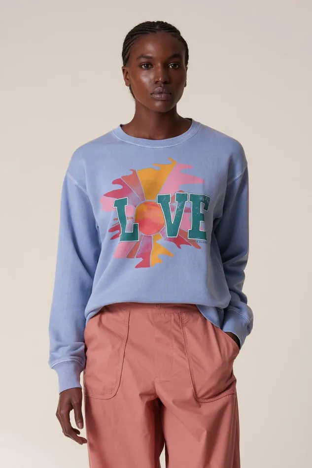 Sweatshirts Women Leon and Harper Sortie Lve Sweatshirt Lavender