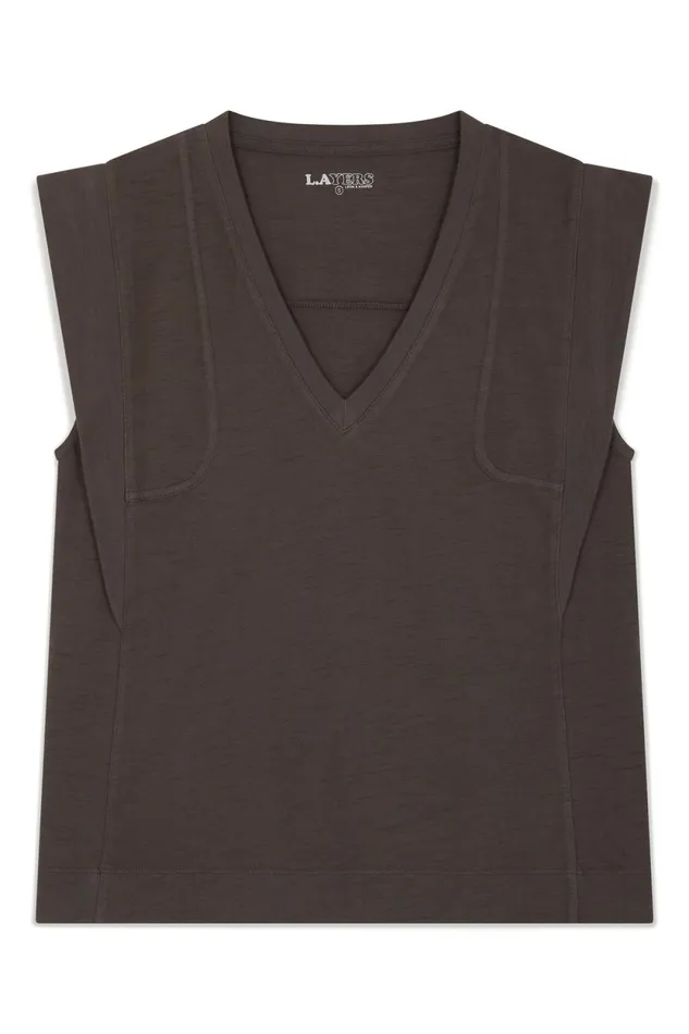 TShirts and Tops Women Leon and Harper Trima1 Plain Tank Top Carbone