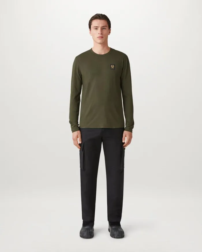 TShirts Men Belstaff Belstaff Long Sleeved TShirt Tile Green TShirts Men Belstaff Belstaff Long Sleeved TShirt Tile Green