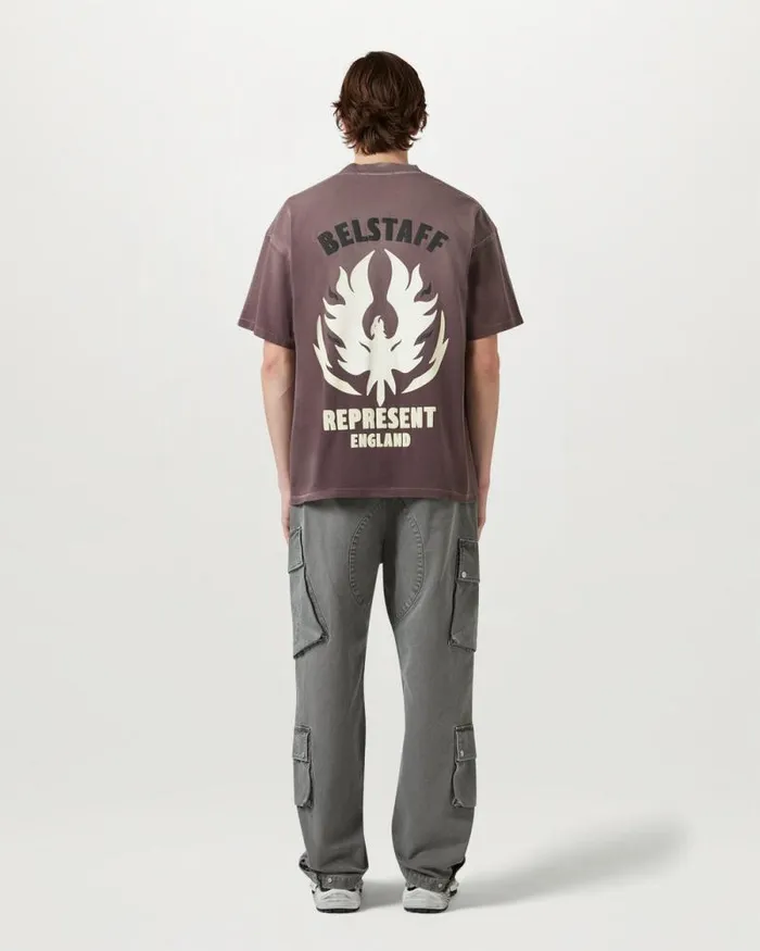 TShirts Men Belstaff Belstaff X Represent Flame Phoenix TShirt Plum TShirts Men Belstaff Belstaff X Represent Flame Phoenix TShirt Plum