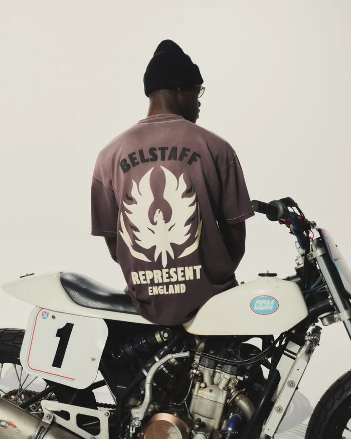 TShirts Men Belstaff Belstaff X Represent Flame Phoenix TShirt Plum TShirts Men Belstaff Belstaff X Represent Flame Phoenix TShirt Plum