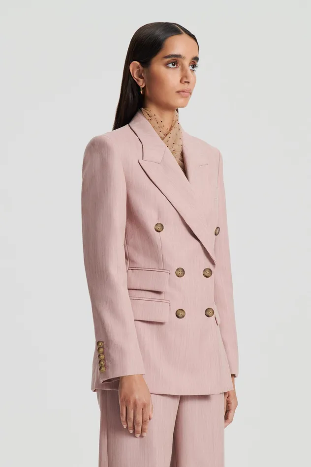 TAILORED DOUBLE POCKET JACKET PINK Women Jackets Scanlan Theodore TAILORED DOUBLE POCKET JACKET PINK Women Jackets Scanlan Theodore