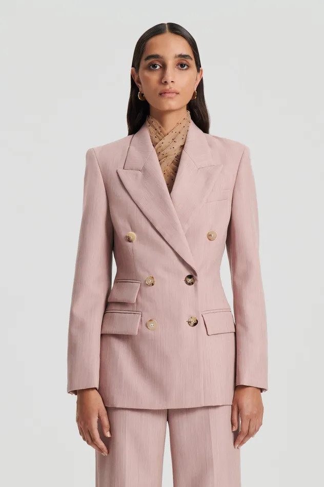 TAILORED DOUBLE POCKET JACKET PINK Women Jackets Scanlan Theodore TAILORED DOUBLE POCKET JACKET PINK Women Jackets Scanlan Theodore