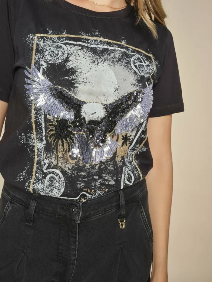 Tees MOS MOSH Women MMElli OSS Tee Black Tees MOS MOSH Women MMElli OSS Tee Black