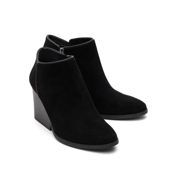 Toms Boots and Booties Hadley Heeled Boot Black Suede 8211 Women Toms Boots and Booties Hadley Heeled Boot Black Suede 8211 Women