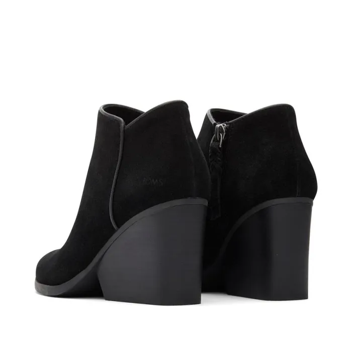 Toms Boots and Booties Hadley Heeled Boot Black Suede 8211 Women Toms Boots and Booties Hadley Heeled Boot Black Suede 8211 Women